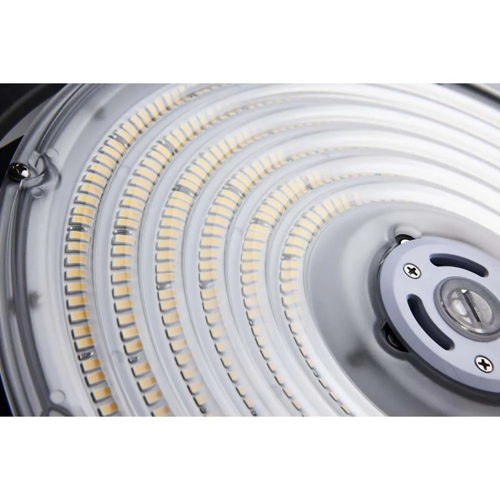 200W UFO LED High Bay 28000 Lumens 4000K 120-277v 0-10V Dimmable Black Finish - Image 6