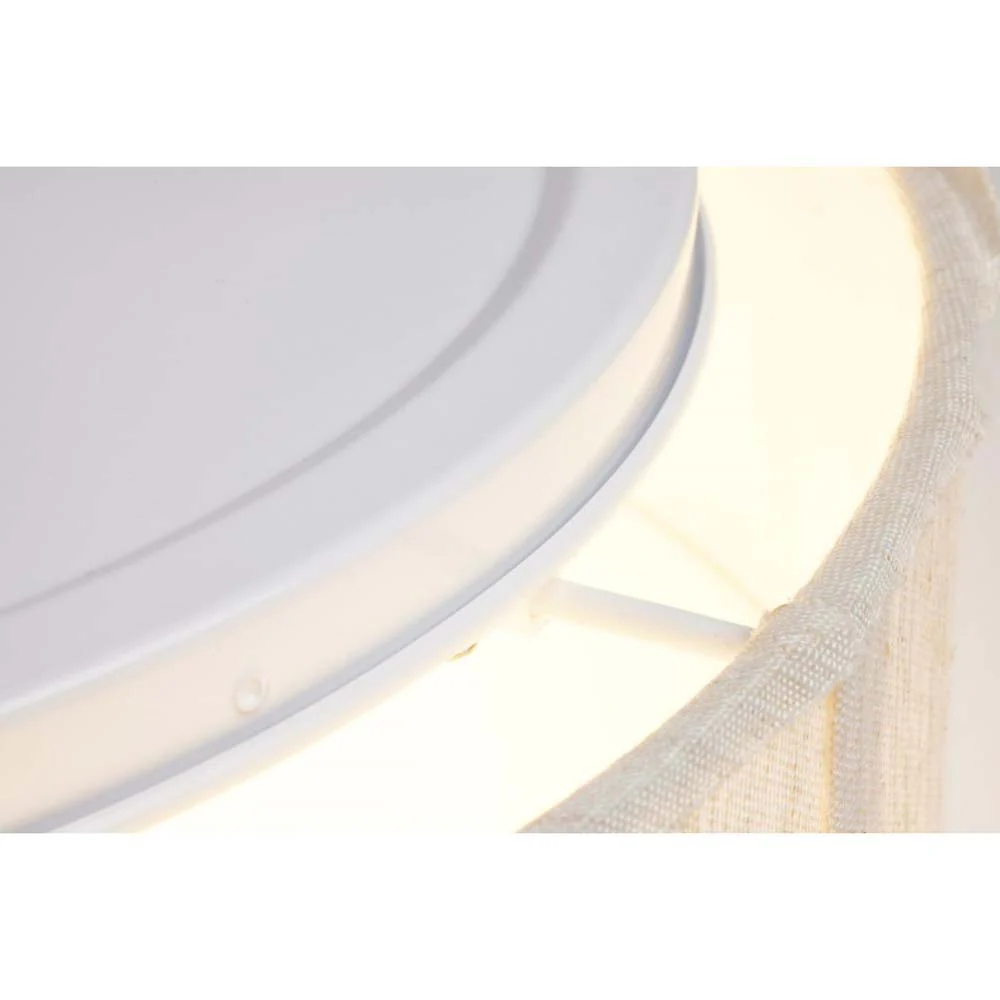 20w 15-in Tunable Beige Fabric Drum LED Decor Flush Mount Acrylic Diffuser - Image 10