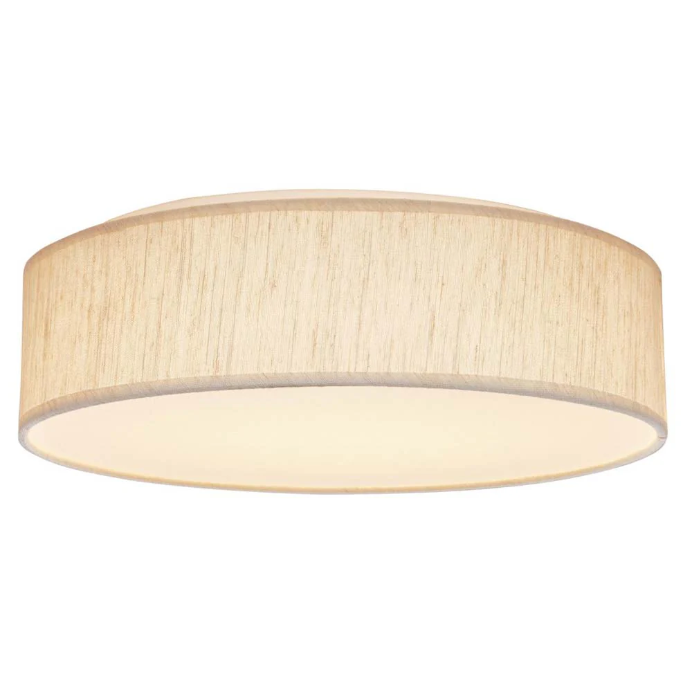20w 15-in Tunable Beige Fabric Drum LED Decor Flush Mount Acrylic Diffuser - Image 2