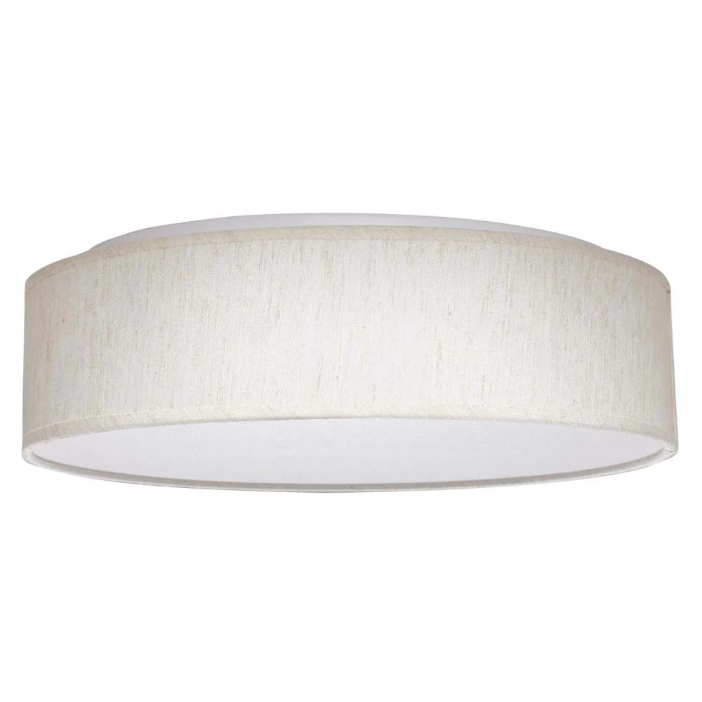 20w 15-in Tunable Beige Fabric Drum LED Decor Flush Mount Acrylic Diffuser - Image 3