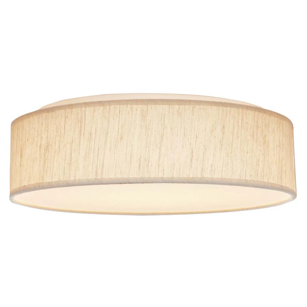 20w 15-in Tunable Beige Fabric Drum LED Decor Flush Mount Acrylic Diffuser - Image 4