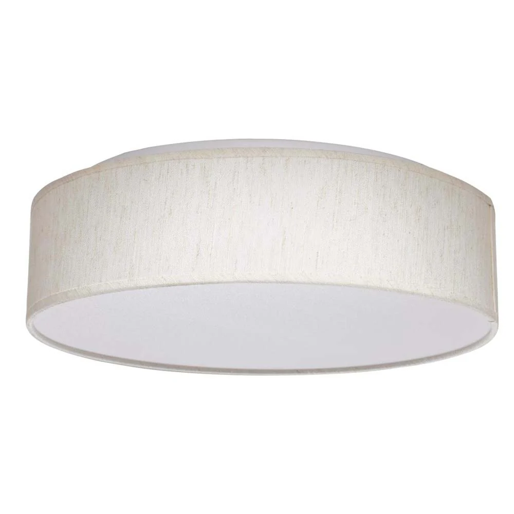 20w 15-in Tunable Beige Fabric Drum LED Decor Flush Mount Acrylic Diffuser - Image 5
