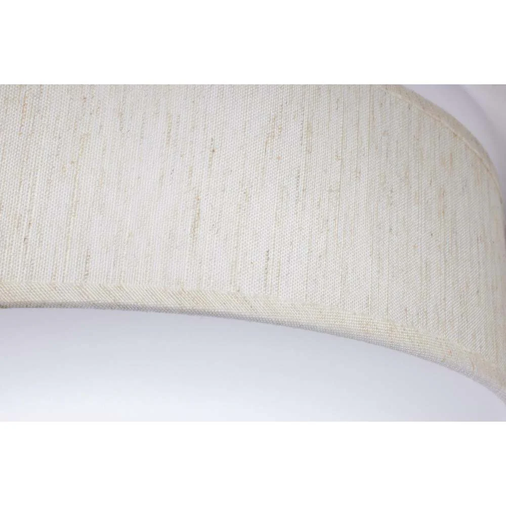 20w 15-in Tunable Beige Fabric Drum LED Decor Flush Mount Acrylic Diffuser - Image 9