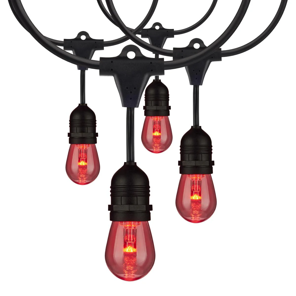 24-ft LED String Light 12-S14 lamps 120v RGBW with Infrared Remote - Image 3