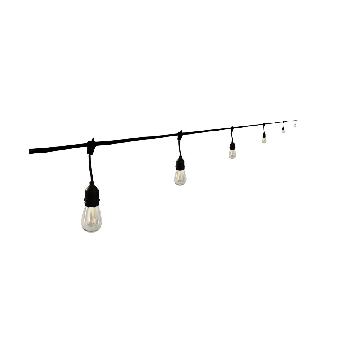 24Ft Outdoor LED String Lights 12W S14 Warm White Bulb w/ 12 Bulbs - Image 5