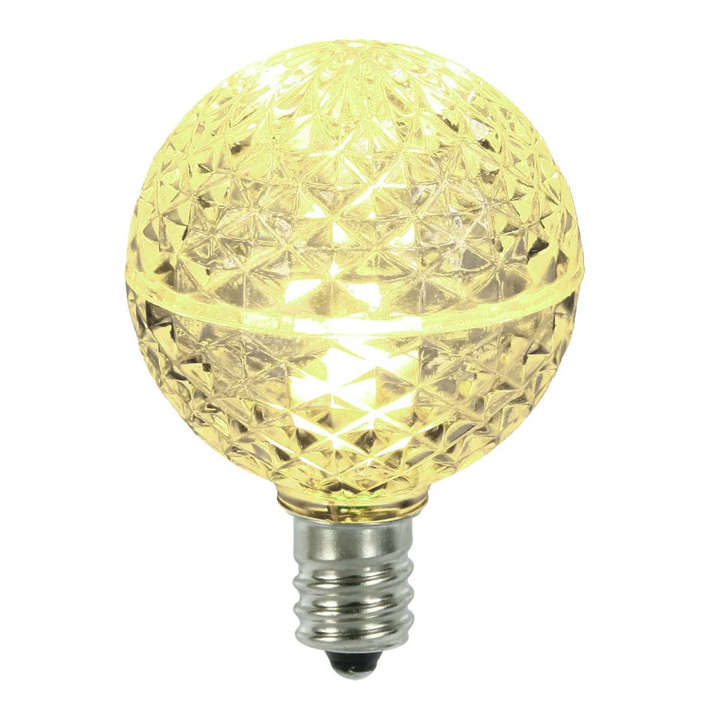 25Pk - Vickerman .38W Warm White G40 Faceted E12 LED Bulb - Image 3