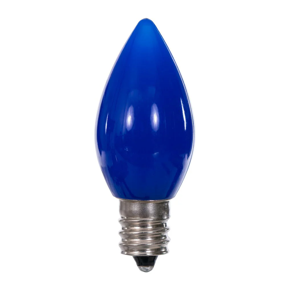 25Pk - Vickerman .6W C7 Ceramic LED Blue Light Bulb 120v - Image 3
