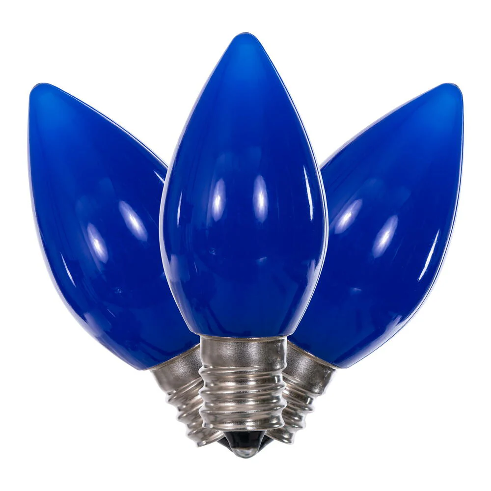 25Pk - Vickerman .6W C7 Ceramic LED Blue Light Bulb 120v - Image 4