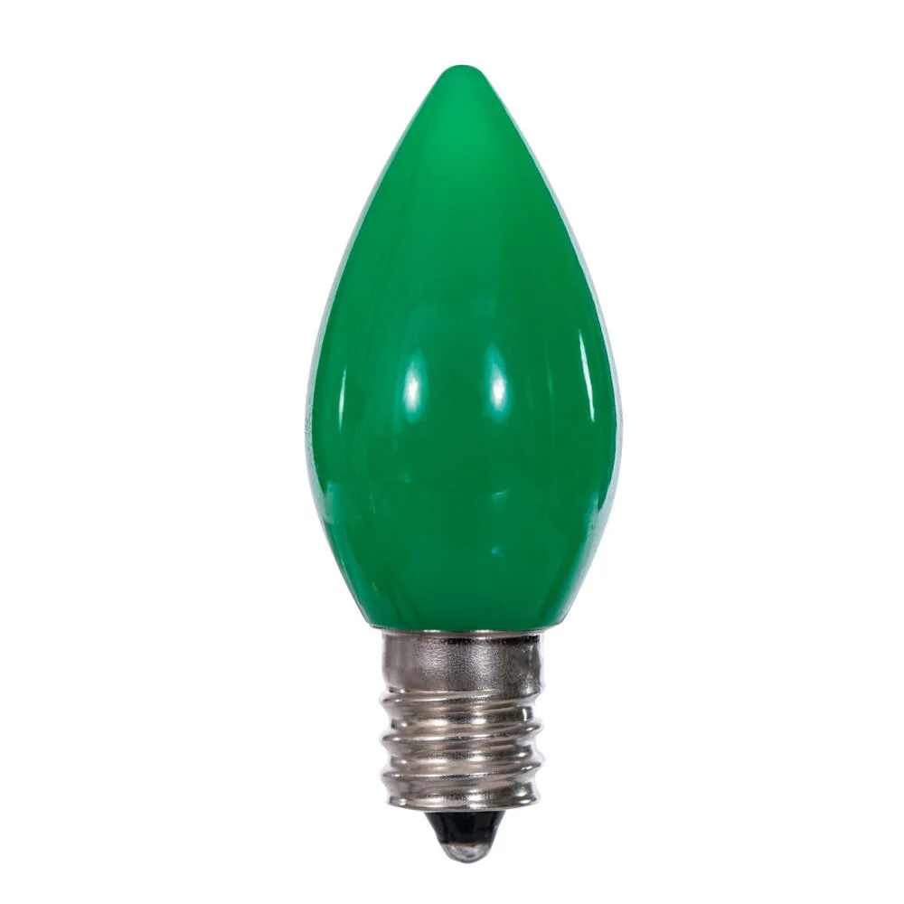 25Pk - Vickerman .6W C7 Ceramic LED Green 3 diodes Light Bulb 120v - Image 3