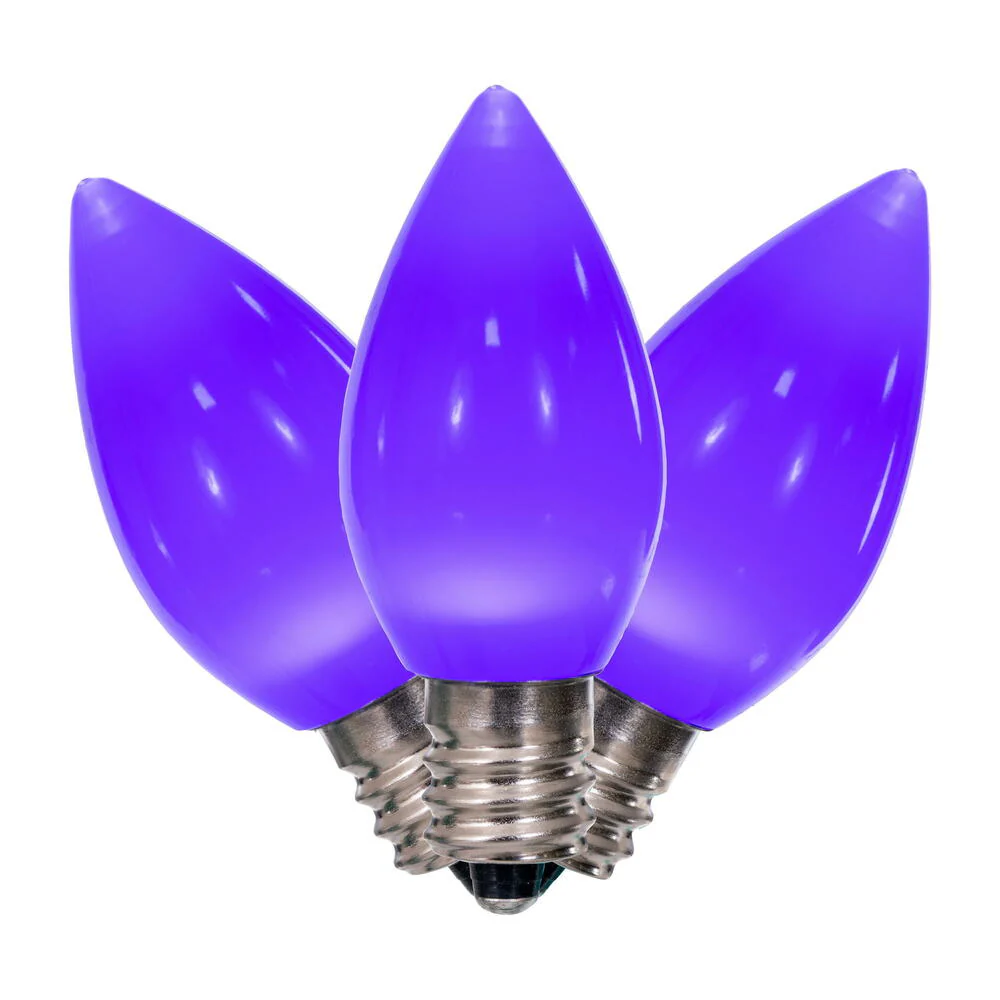 25Pk - Vickerman .6W C7 Ceramic LED Purple 3 diodes Light Bulb 120v - Image 2