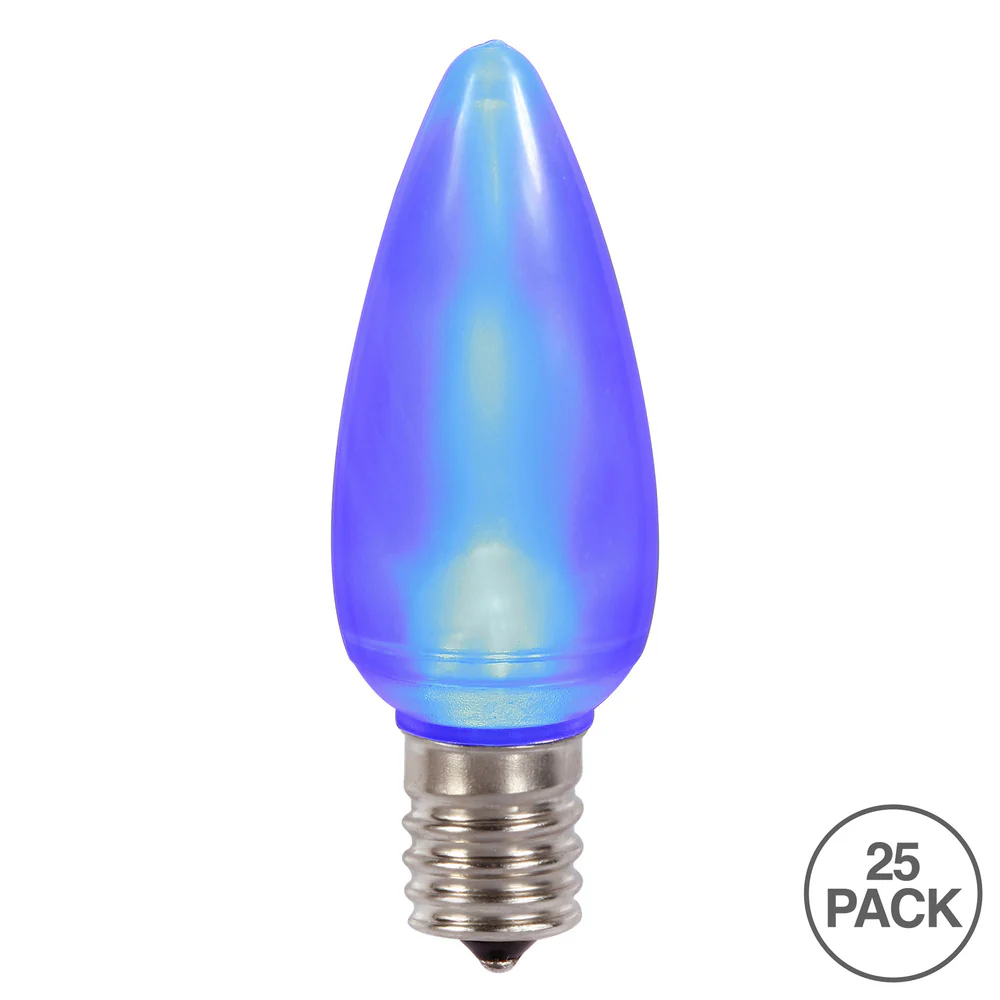 25Pk - Vickerman .8W C9 Ceramic LED Blue Twinkle E17 Dimmable Replacement Bulb - Image 2