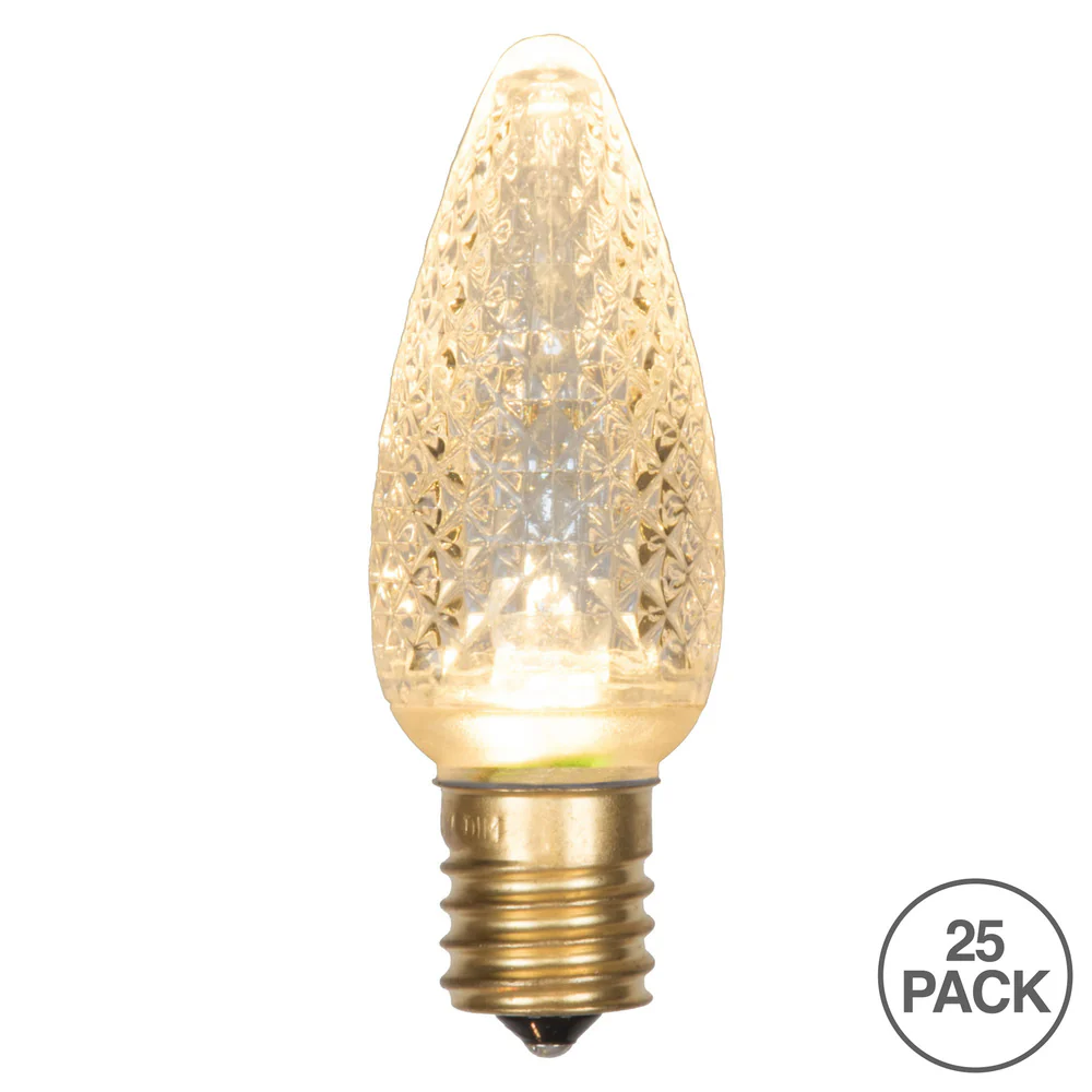 25Pk - Vickerman .96W C9 Faceted LED Sun Warm White Bulb - Image 2