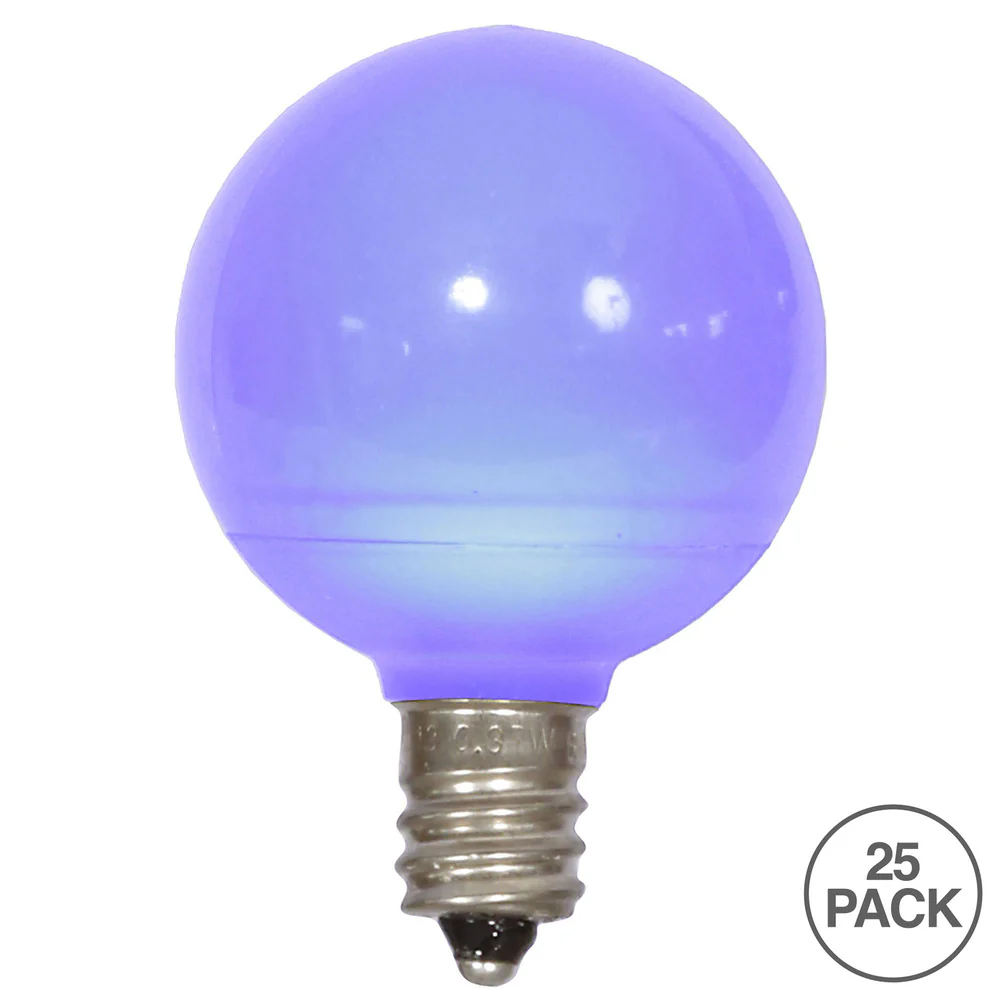 25PK - Vickerman Blue Ceramic G40 LED Replacement Bulb - Image 2