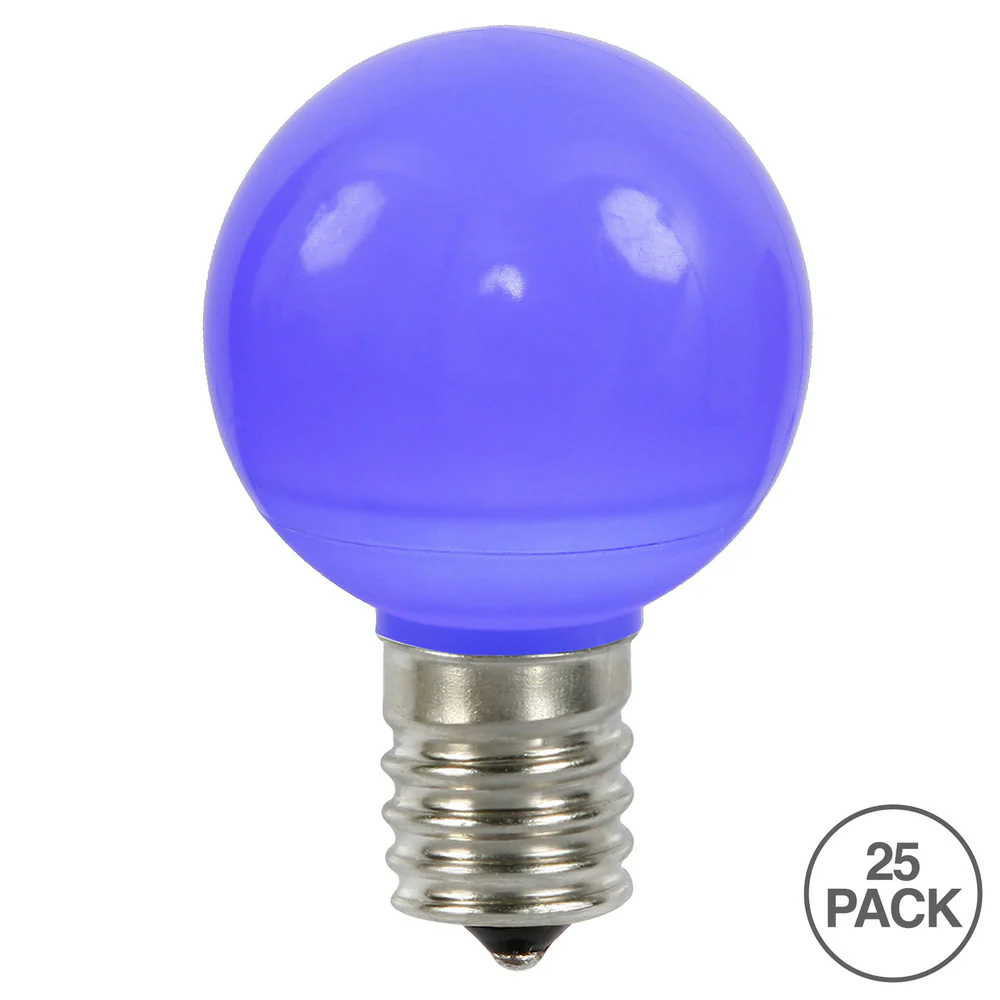 25PK - Vickerman Blue Ceramic G50 LED Replacement Bulb - Image 2