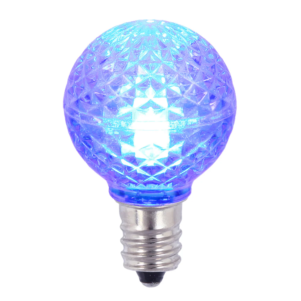 25PK - Vickerman Blue Faceted G30 LED Replacement Bulb - Image 3