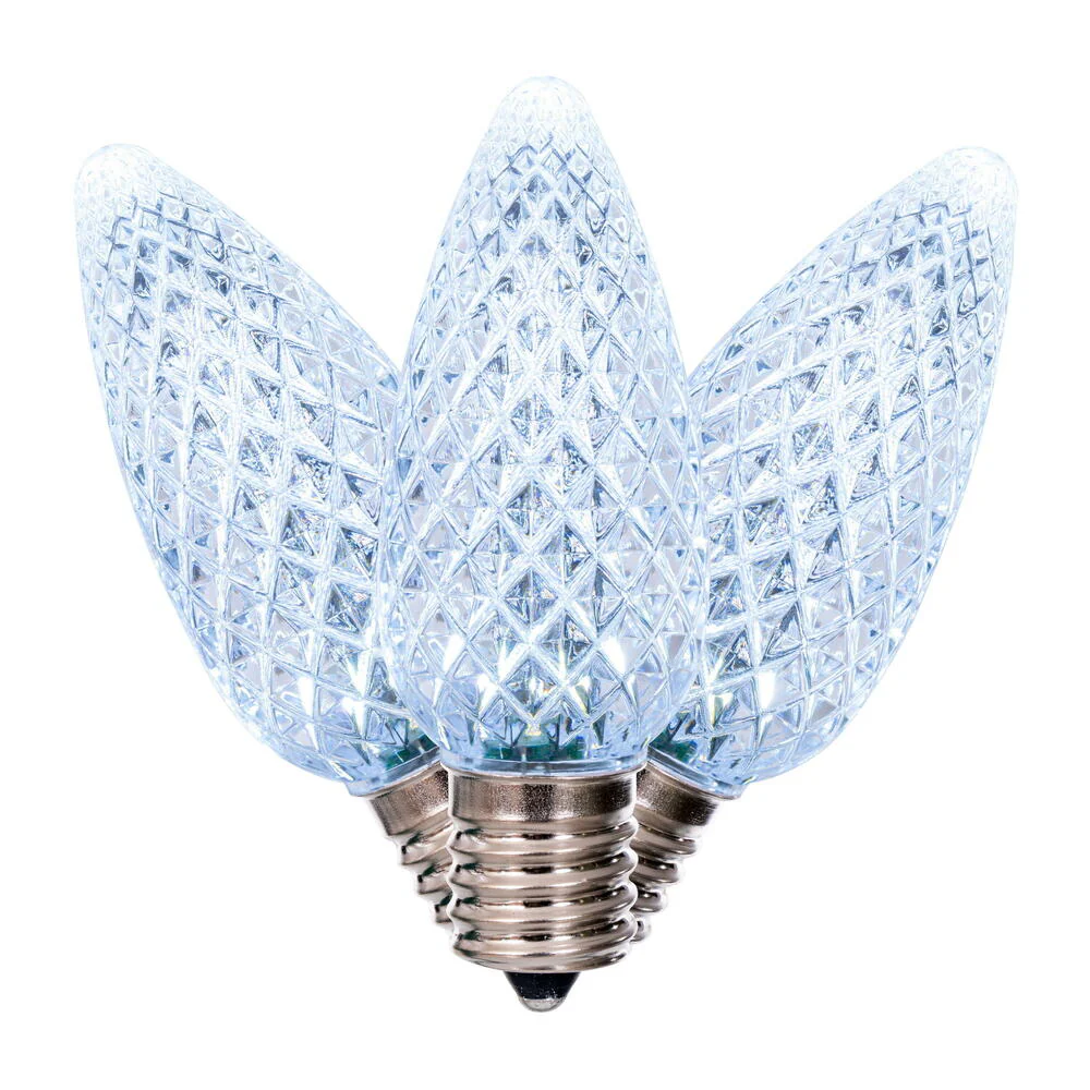 25PK - Vickerman C9 Faceted LED Cool White Bulb 0.96W - Image 2