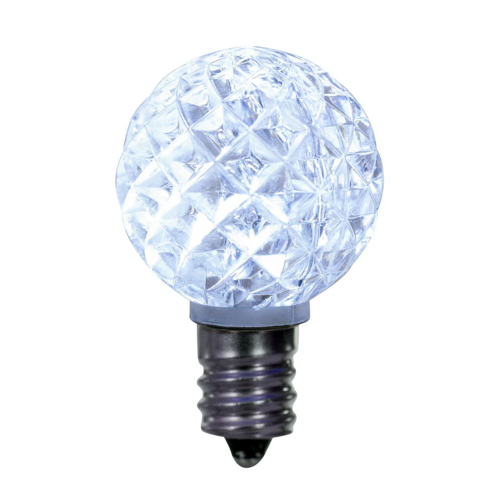 25PK - Vickerman Cool White Faceted G30 LED Replacement Bulb