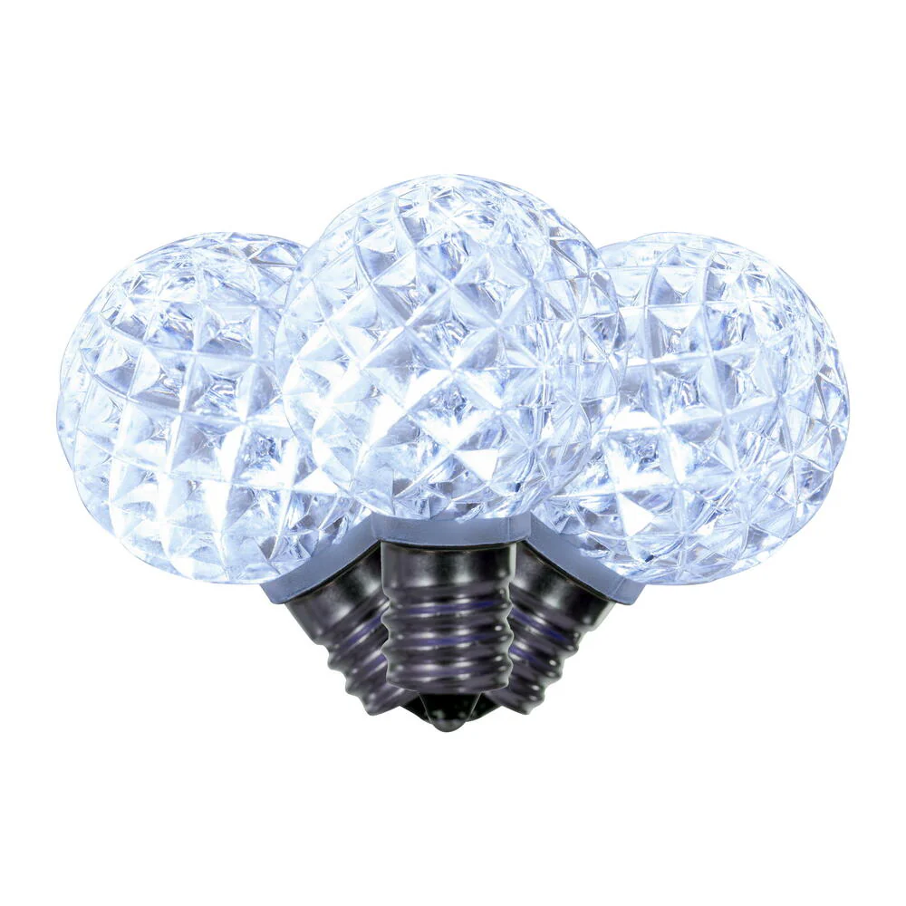 25PK - Vickerman Cool White Faceted G30 LED Replacement Bulb - Image 2