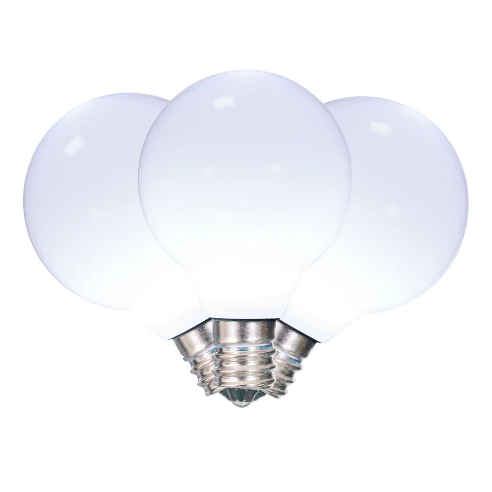 25Pk - Vickerman Cool White Faceted G40 LED Replacement Bulb - Image 2