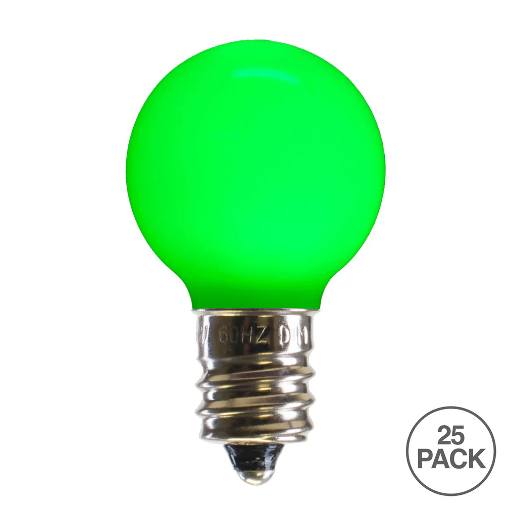 25PK - Vickerman Green Ceramic G30 LED Replacement Bulb - Image 2