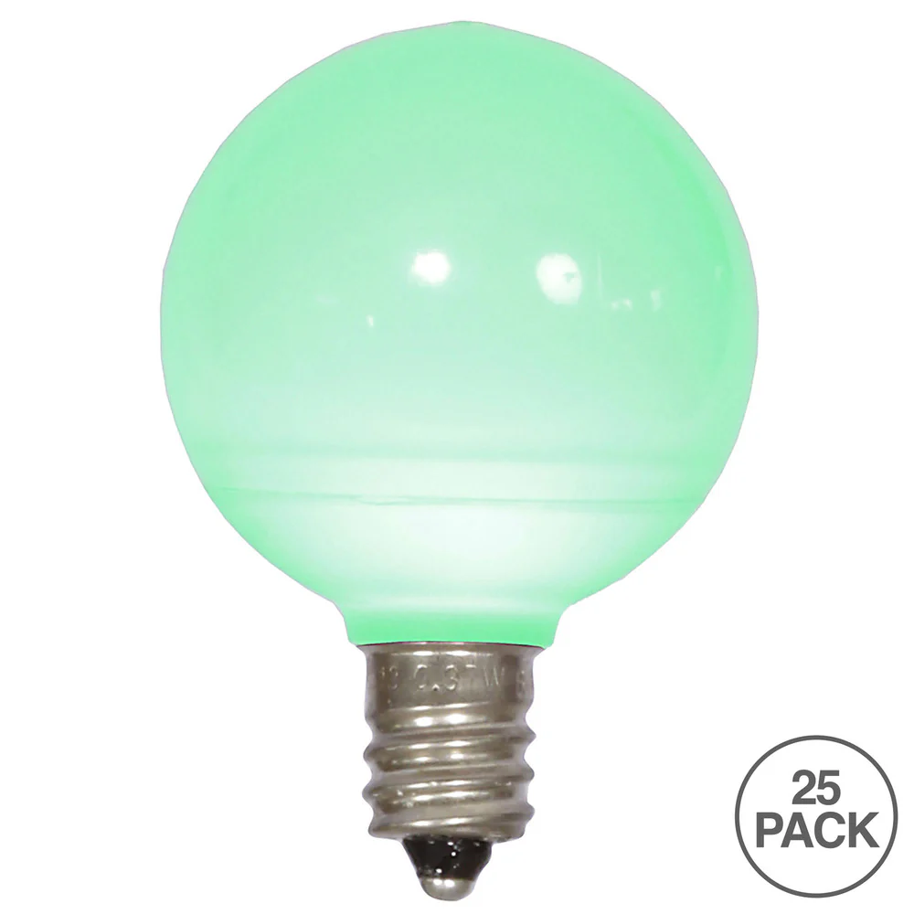 25PK - Vickerman Green Ceramic G40 LED Replacement Bulb - Image 2