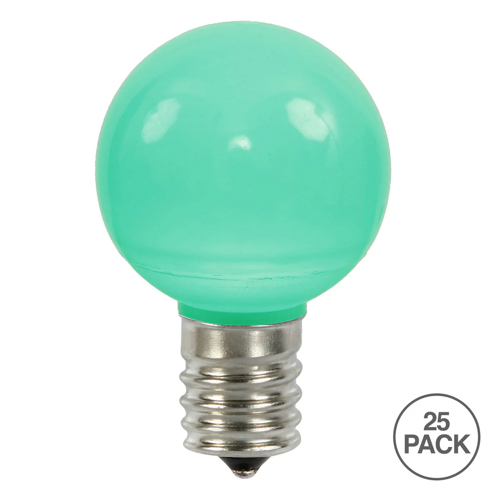 25PK - Vickerman Green Ceramic G50 LED Replacement Bulb - Image 2