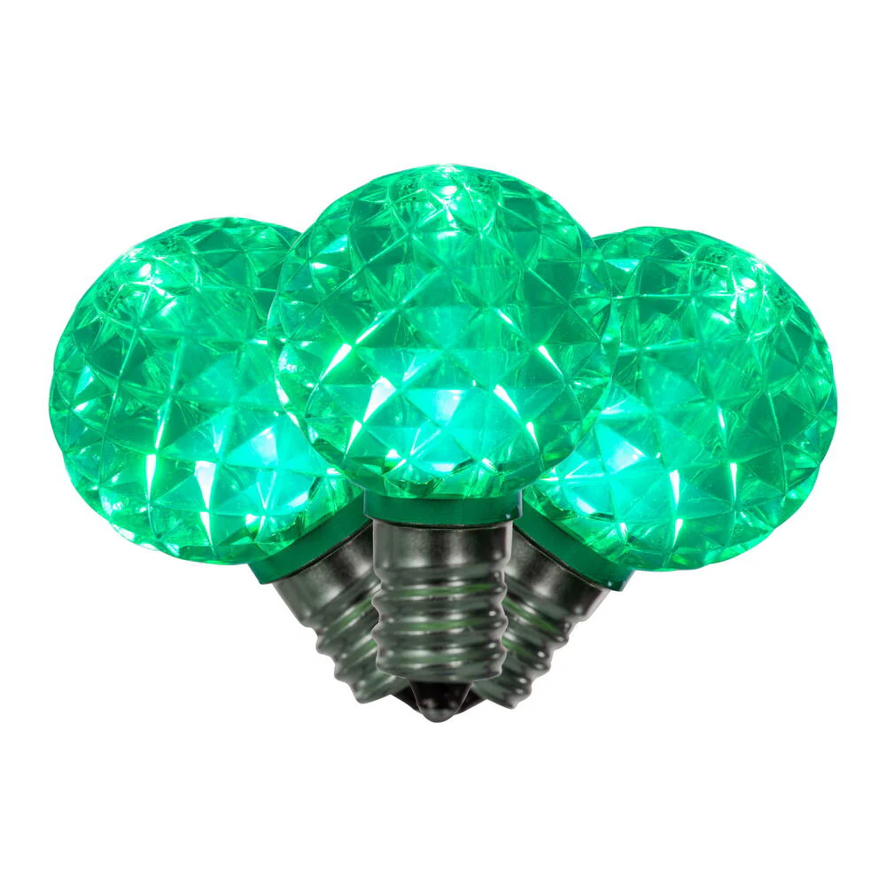 25PK - Vickerman Green Faceted G30 LED Replacement Bulb - Image 2