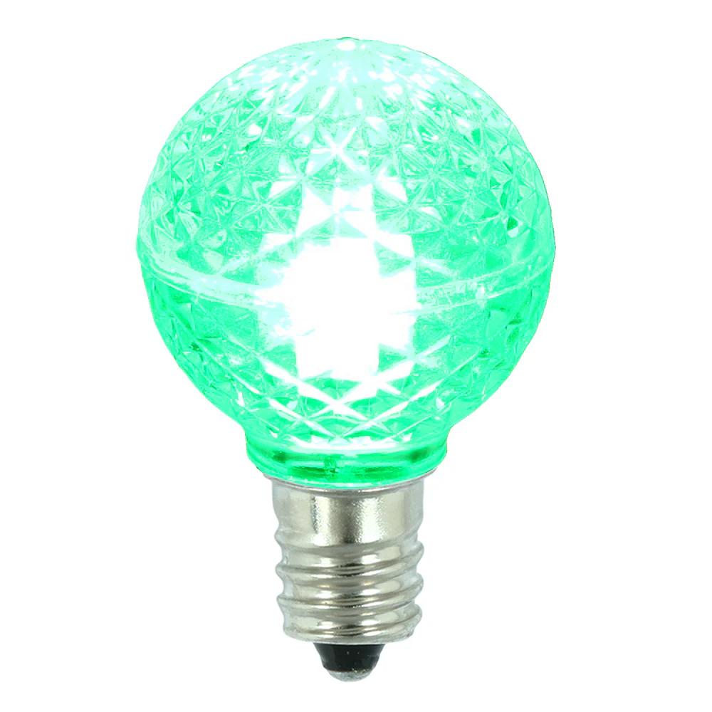 25PK - Vickerman Green Faceted G30 LED Replacement Bulb - Image 3