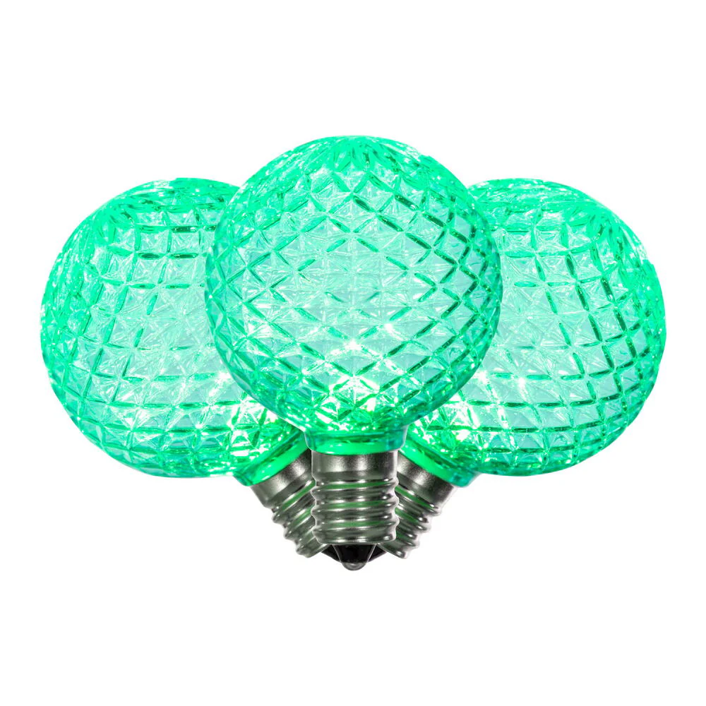 25Pk - Vickerman Green Faceted G40 LED Replacement Bulb - Image 2
