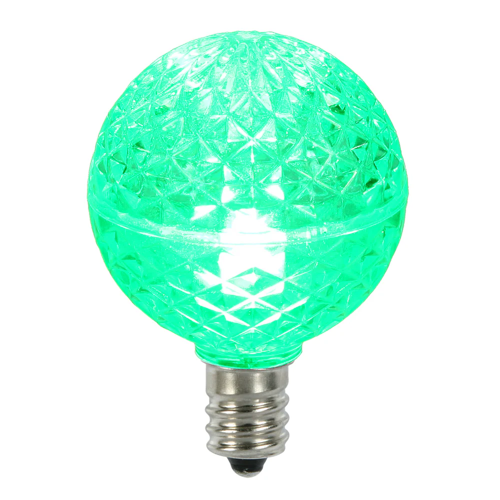 25Pk - Vickerman Green Faceted G40 LED Replacement Bulb - Image 3