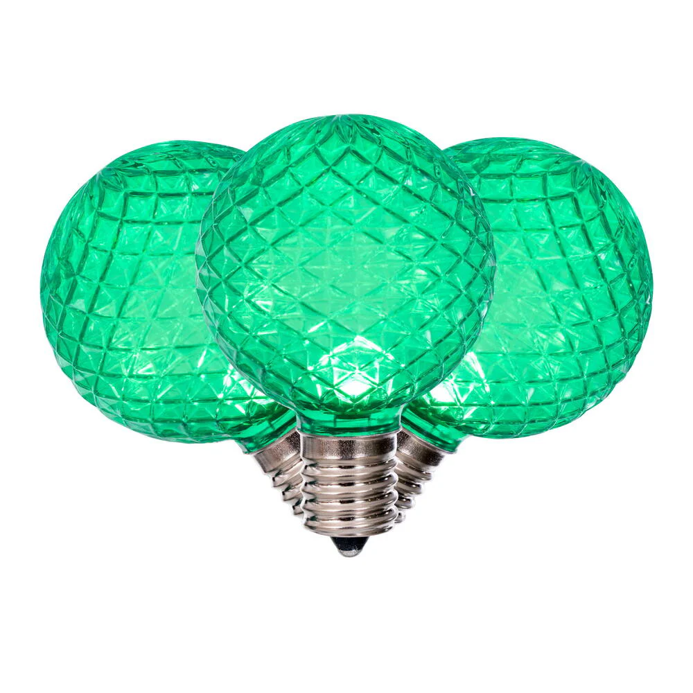 25Pk - Vickerman Green Faceted G50 LED Replacement Bulb - Image 2