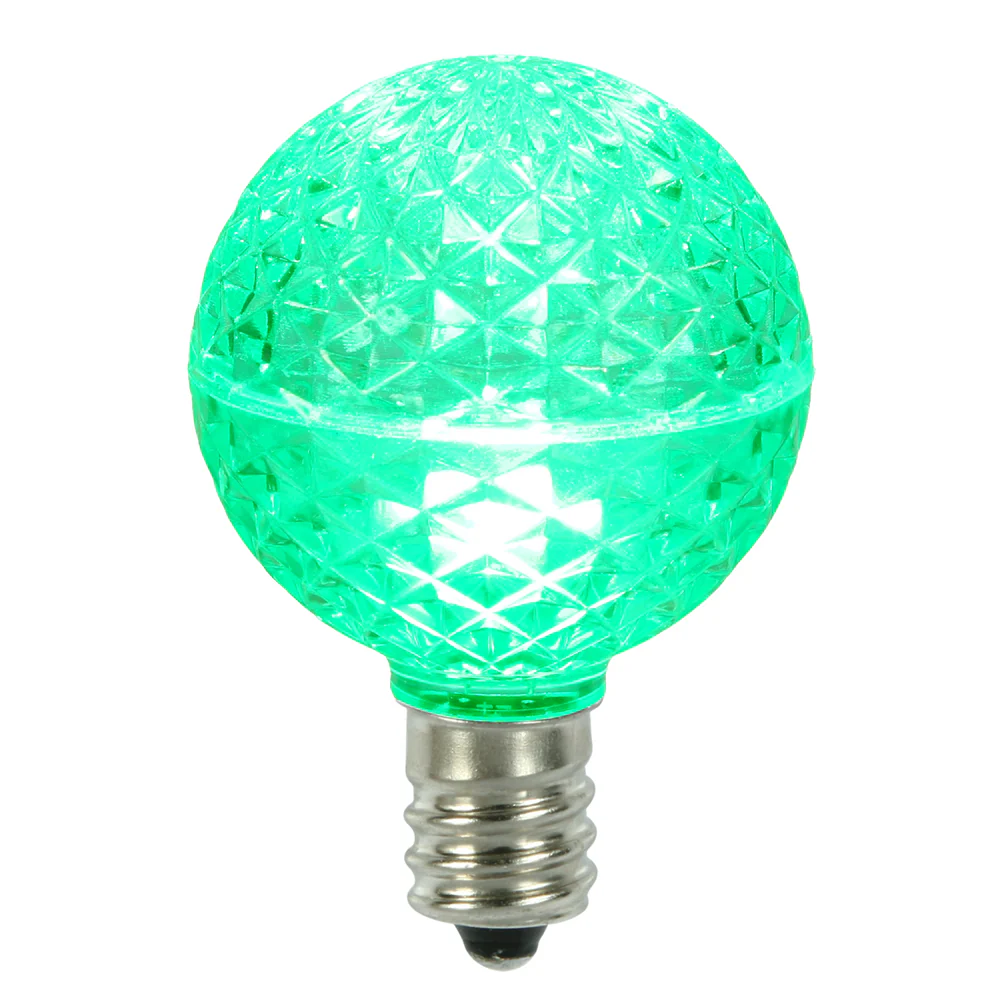 25Pk - Vickerman Green Faceted G50 LED Replacement Bulb - Image 3