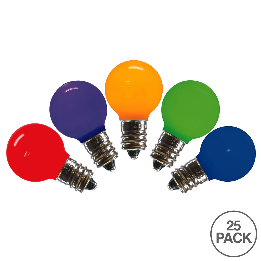 25PK - Vickerman Multi-Colored Ceramic G30 LED Replacement Bulb - Image 2