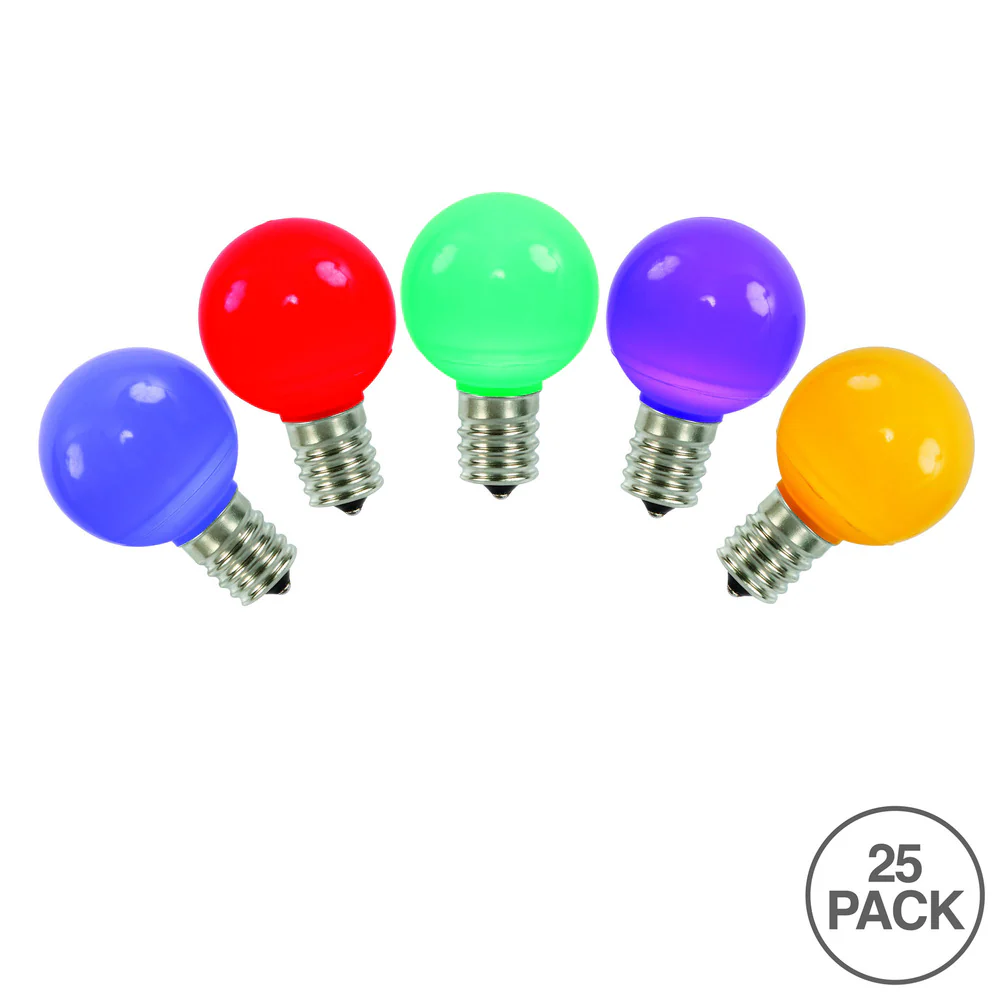 25PK - Vickerman Multi-Colored Ceramic G50 LED Replacement Bulb - Image 2