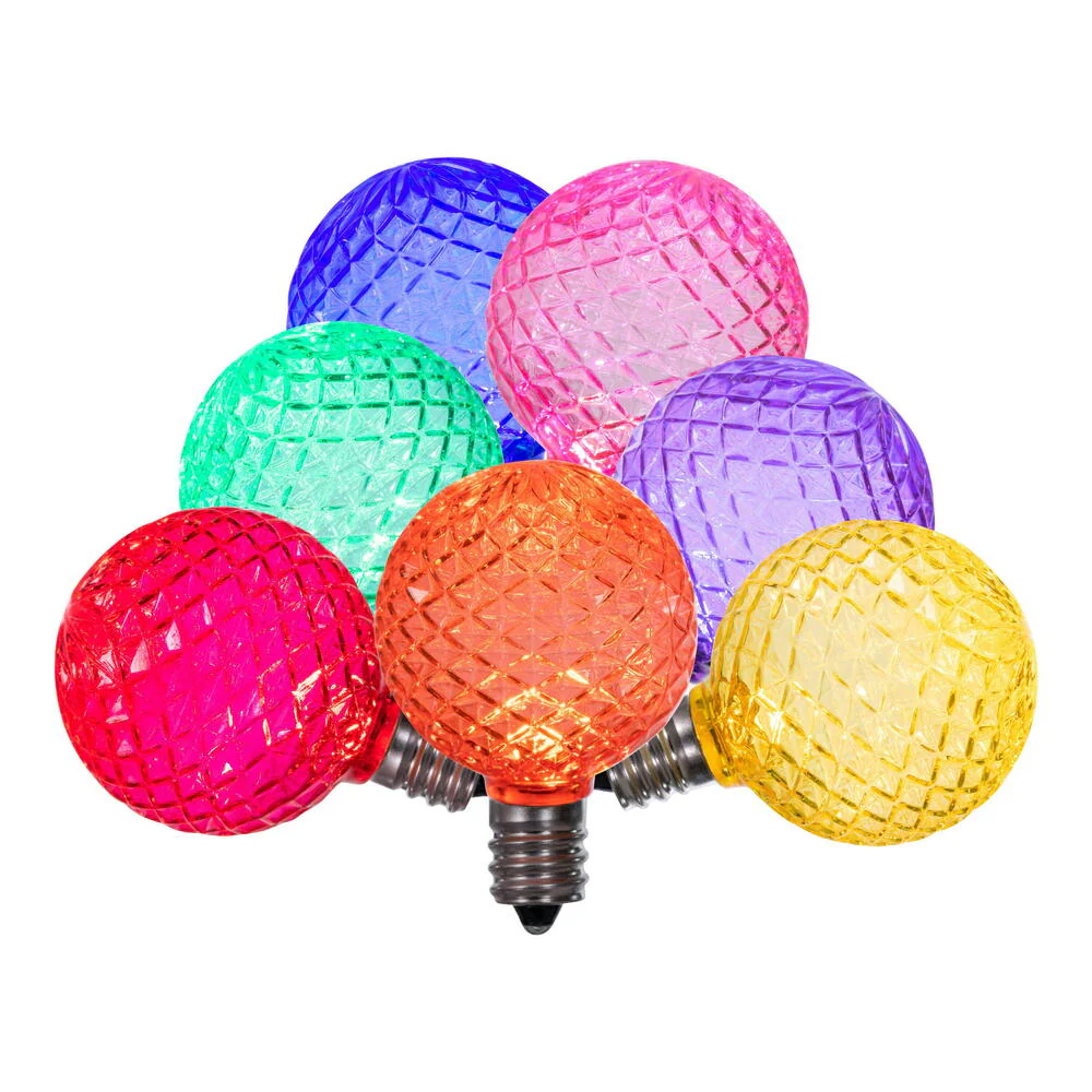 25Pk - Vickerman Multi-Colored Faceted G40 LED Replacement Bulb - Image 2