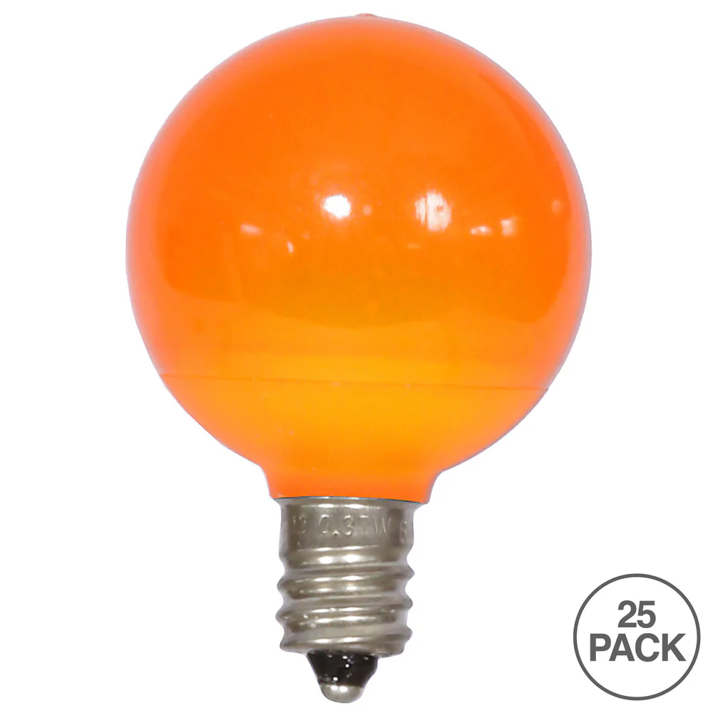 25PK - Vickerman Orange Ceramic G40 LED Replacement Bulb - Image 2