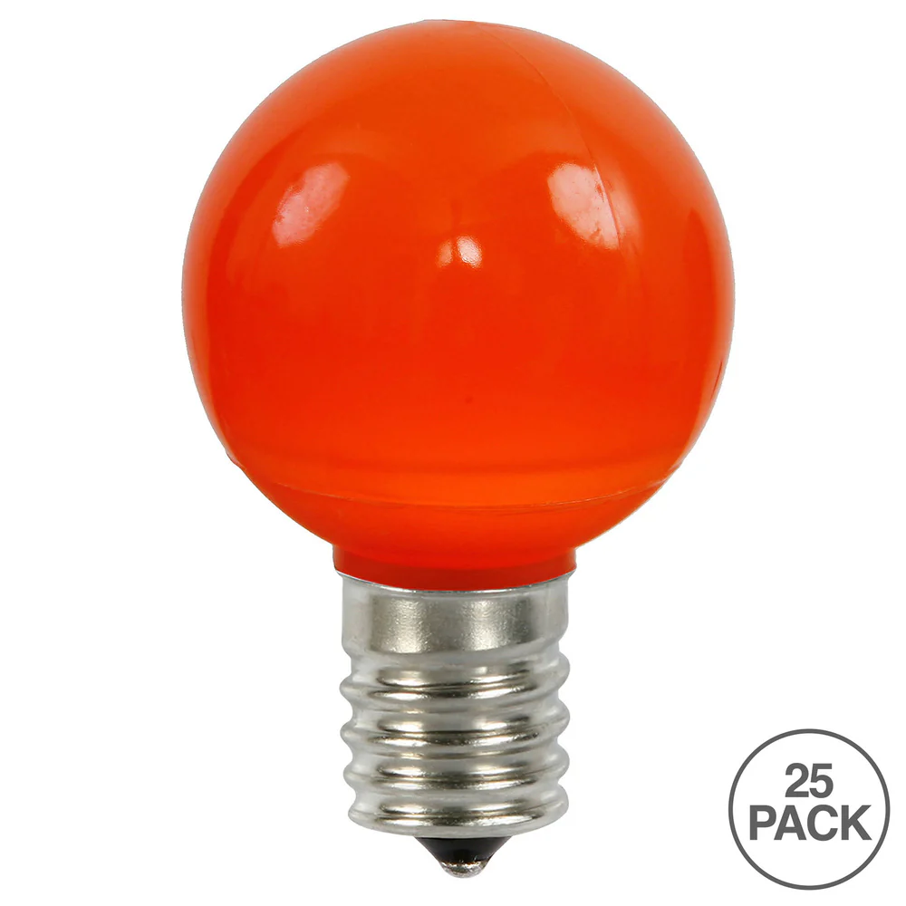 25PK - Vickerman Orange Ceramic G50 LED Replacement Bulb - Image 2