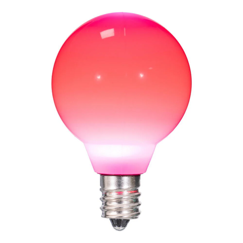 25PK - Vickerman Pink Ceramic G40 LED Replacement Bulb - Image 2