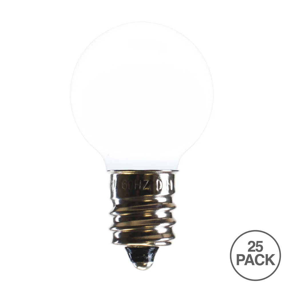 25PK - Vickerman Pure White Ceramic G30 LED Replacement Bulb - Image 2