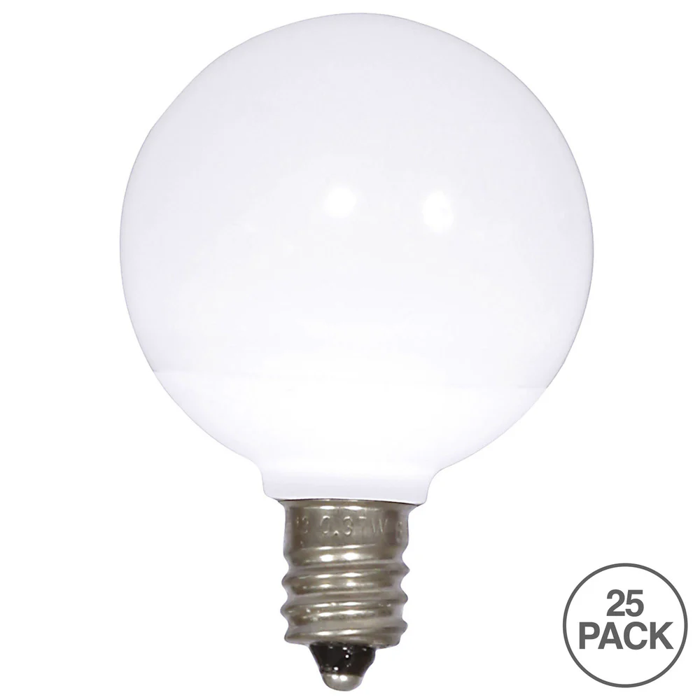 25PK - Vickerman Pure White Ceramic G40 LED Replacement Bulb - Image 2