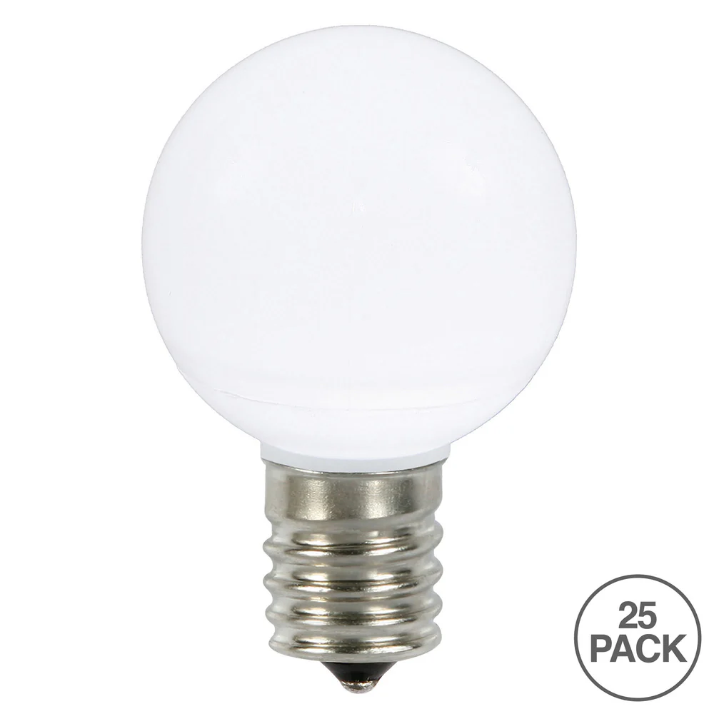 25PK - Vickerman Pure White Ceramic G50 LED Replacement Bulb - Image 2