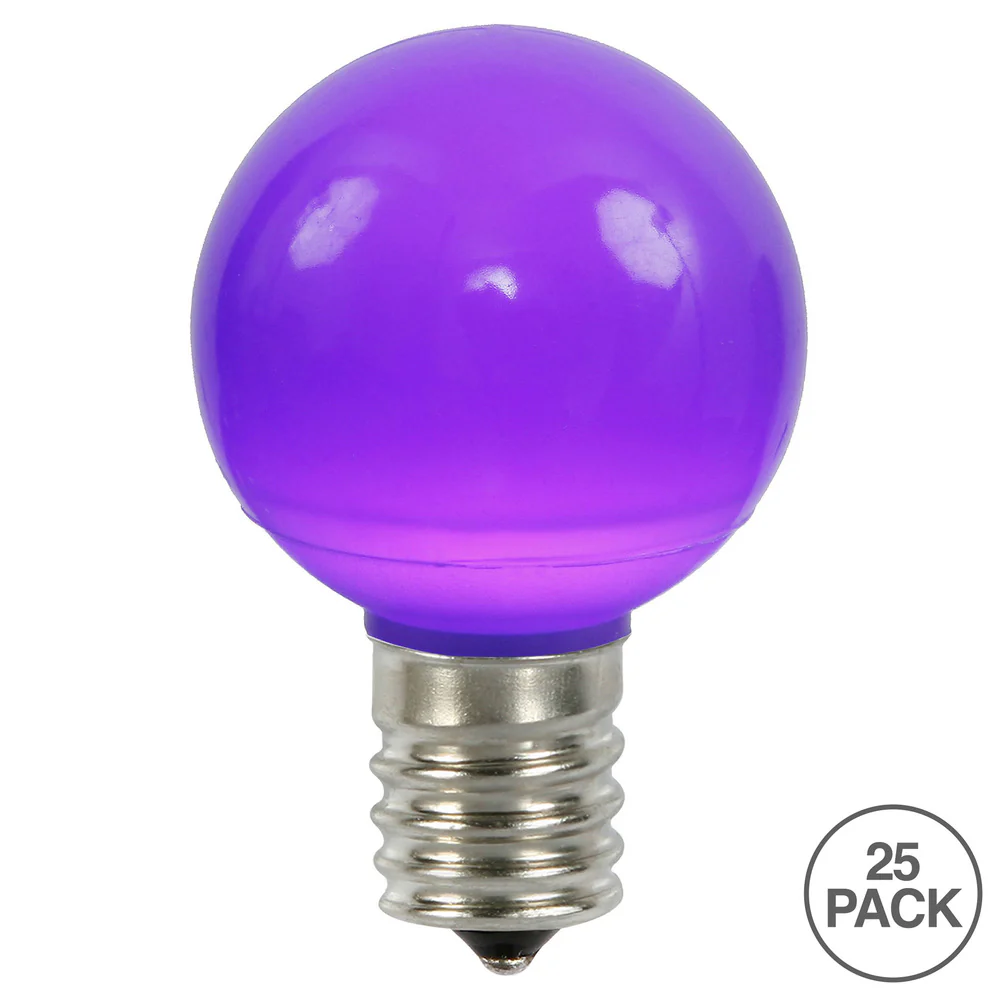 25PK - Vickerman Purple Ceramic G50 LED Replacement Bulb - Image 2