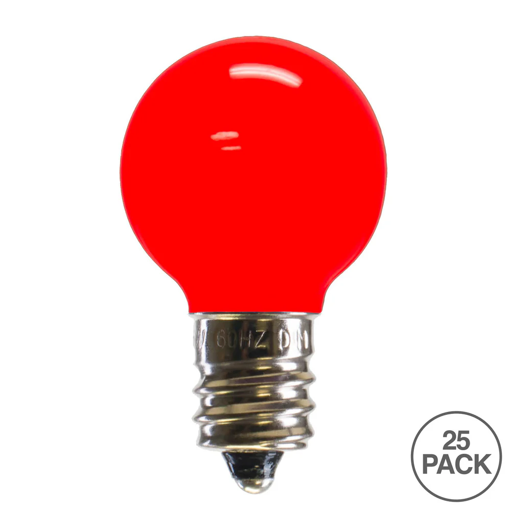 25PK - Vickerman Red Ceramic G30 LED Replacement Bulb - Image 2
