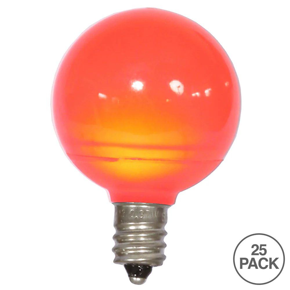 25PK - Vickerman Red Ceramic G40 LED Replacement Bulb - Image 2