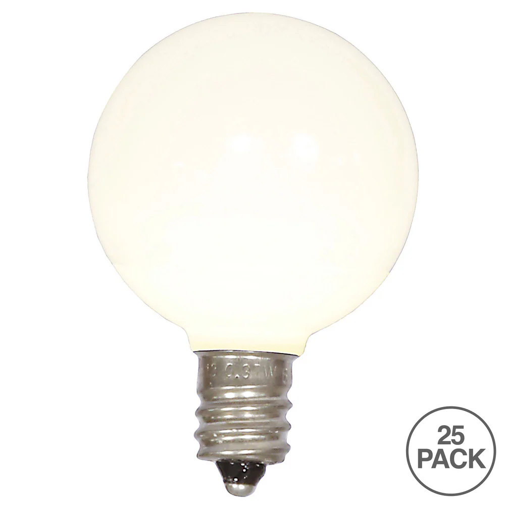 25PK - Vickerman Warm White Ceramic G40 LED Replacement Bulb - Image 2