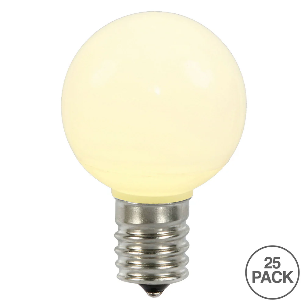 25Pk - Vickerman Warm White Ceramic G50 LED Replacement Bulb - Image 2