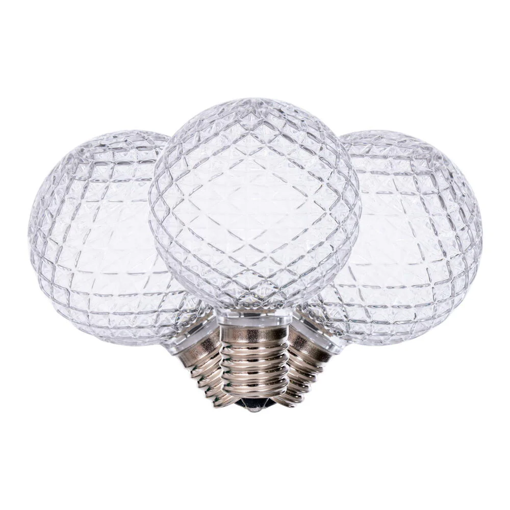 25PK - Vickerman Warm White Faceted G50 LED Replacement Bulb - Image 4