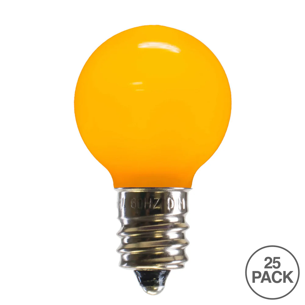 25PK - Vickerman Yellow Ceramic G30 LED Replacement Bulb - Image 2