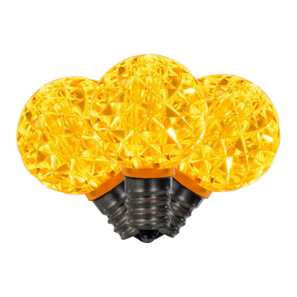 25PK - Vickerman Yellow Faceted G30 LED Replacement Bulb - Image 2