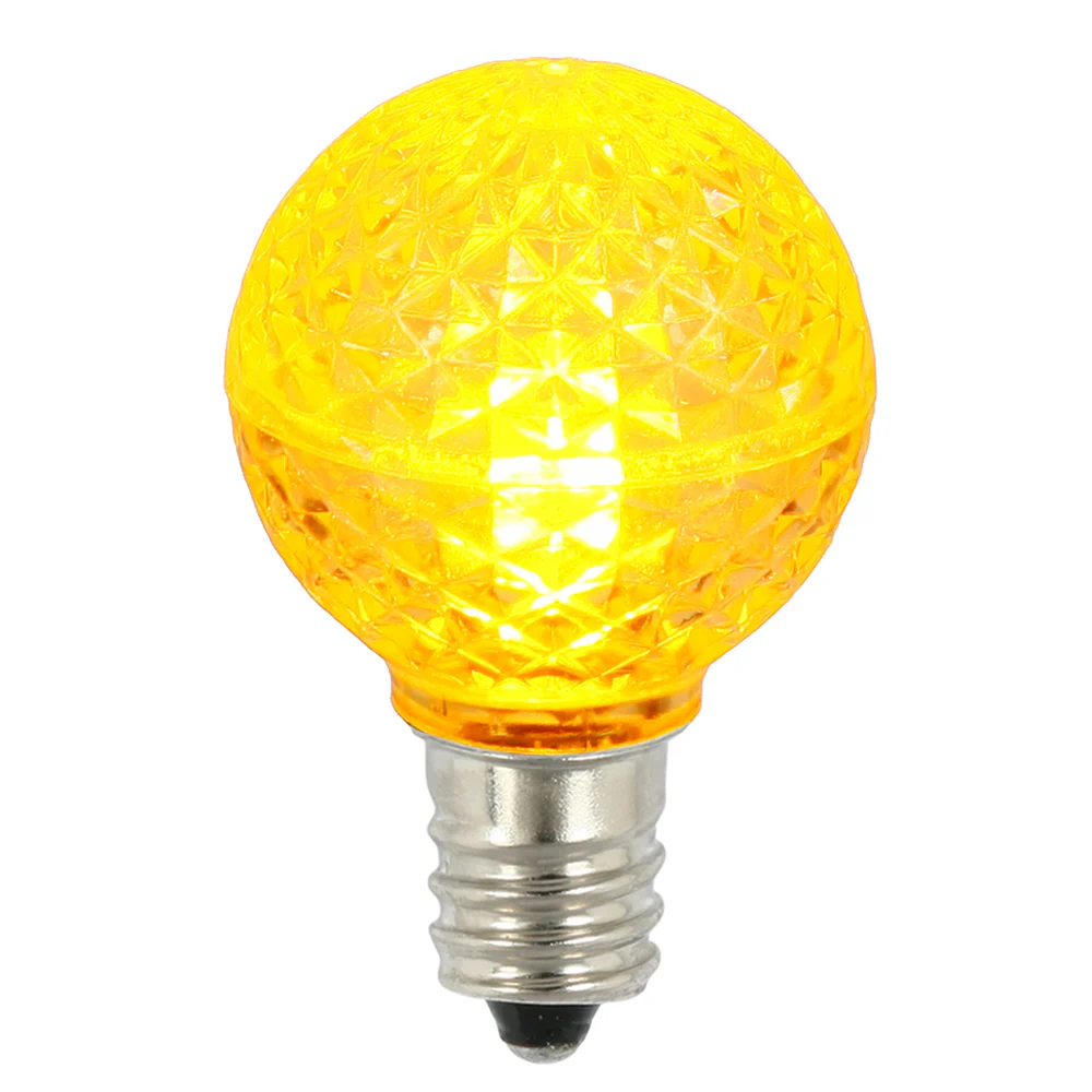 25PK - Vickerman Yellow Faceted G30 LED Replacement Bulb - Image 3